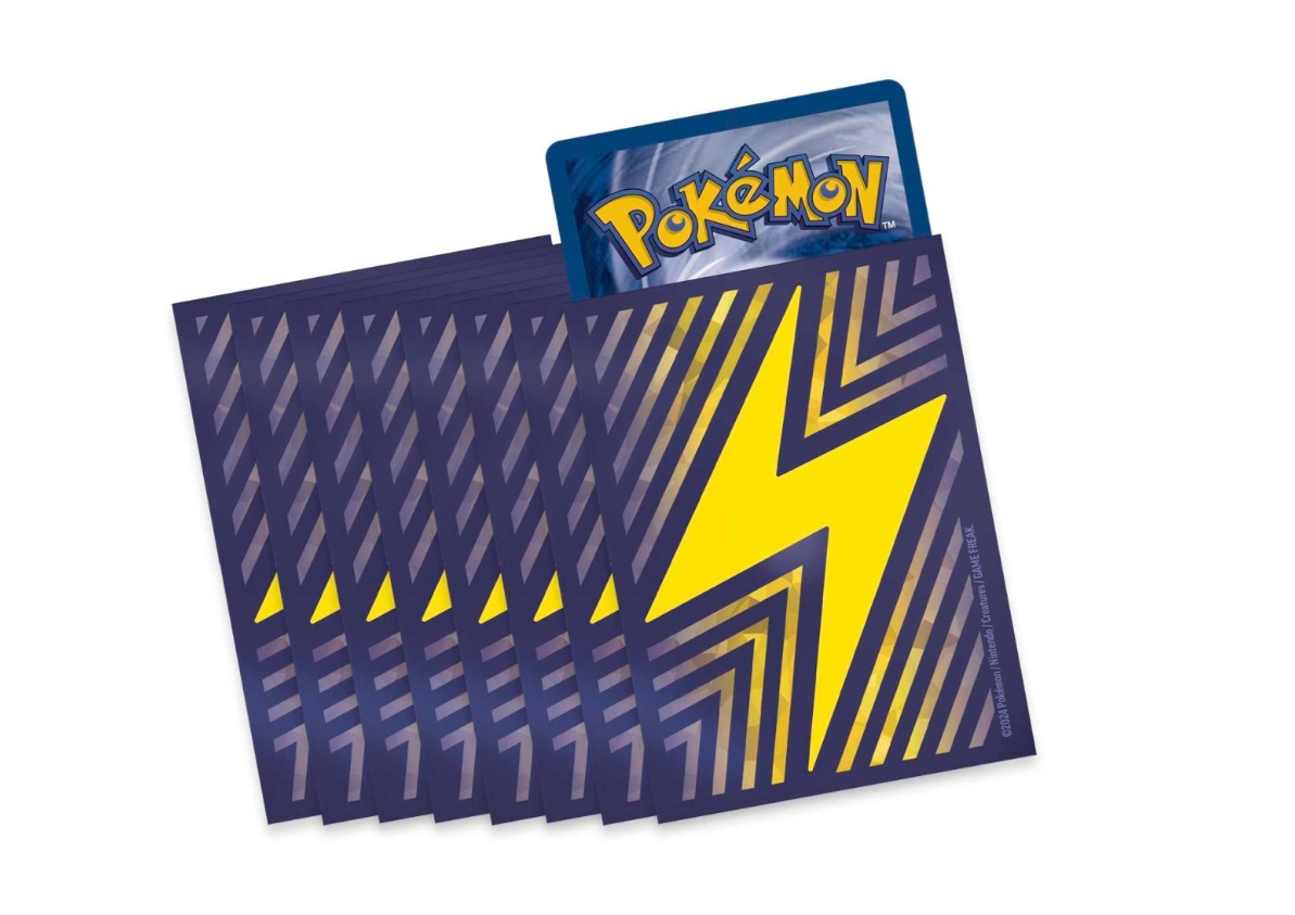 65 themed card sleeves featuring Surging Sparks designs – protect your best cards with style.